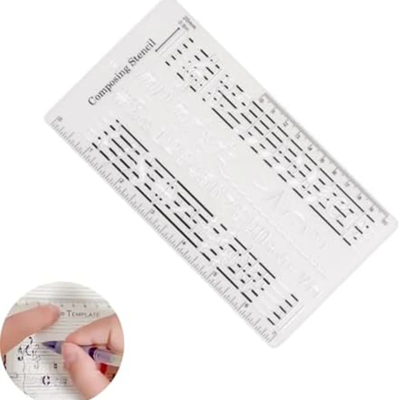 Song Writer's Composing Template Stencil, Staff Drawing Ruler, Song Writer's Composing Notation Tool, Composer Symbols