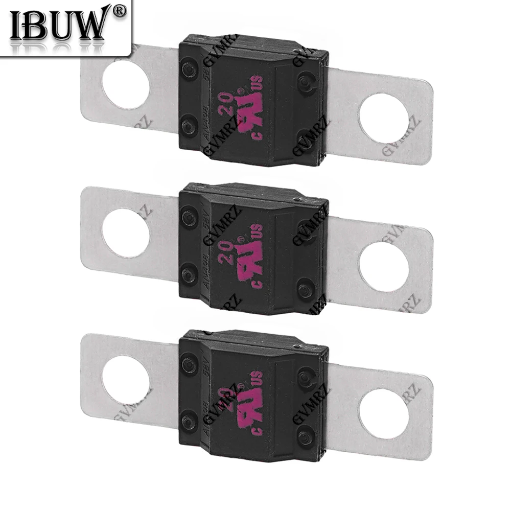 1Set 20A Auto fuse Flat Plate Type 32V Fork Type Bolt Battery Fuse Car Modification Stand 30A-100A Fuse Box 30A 40A 50A 60A