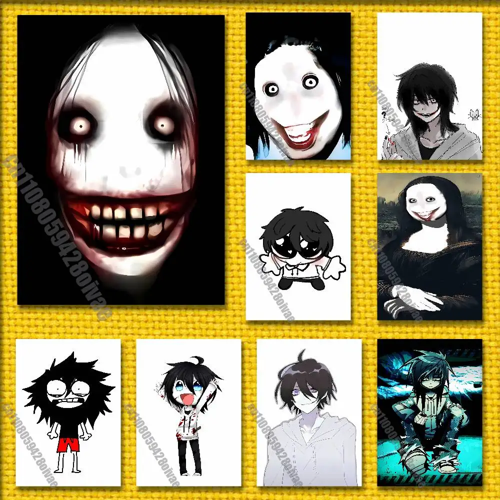 Urban Legends J-Jeff The Killer Poster Wall Murals For Home 21x30cm Self-adhesive Decorative Sticker Playbill Cover