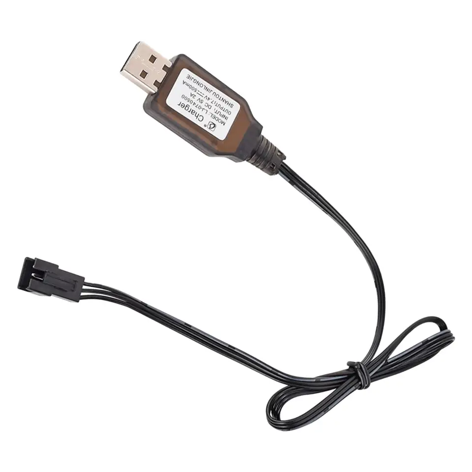Cargador USB Para Baterías De Litio 7.4V – Compatible Con SM-2P/3P/4P, Drones Y Coches RC, 1000mA