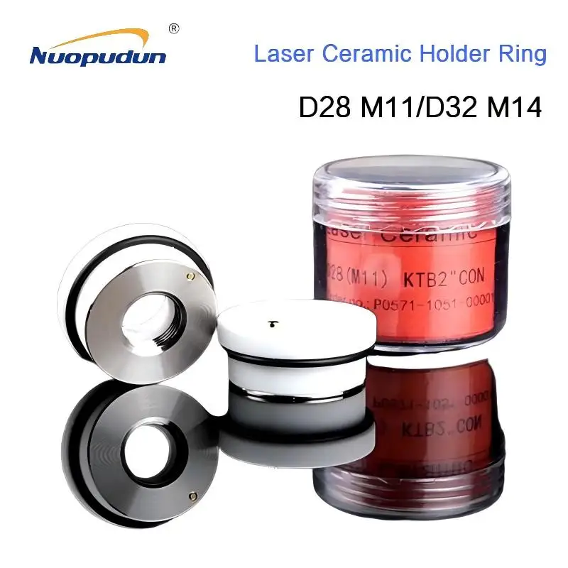 Laser Ceramic Ring Nozzle Holder Spare Parts Dia.32/M14 D28/M11Compatible for Raytools Precitec WSX Fiber Laser Cutting Head