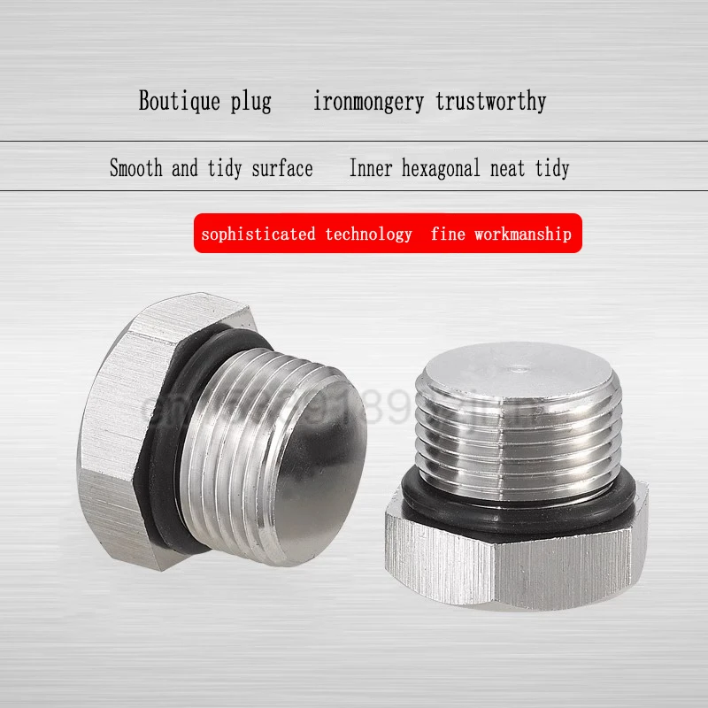 

Explosion Proof Plug 6 Divide Inner Thread Plug Cap Stainless Steel Hexagonal Coarse Thread Outer Thread Sealing Waterproof Plug