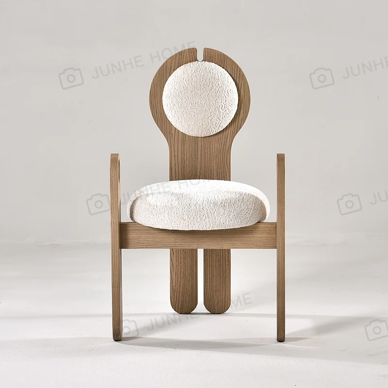 Designer creative three-legged dining chair, light luxury home reading chair, high-end furniture customization