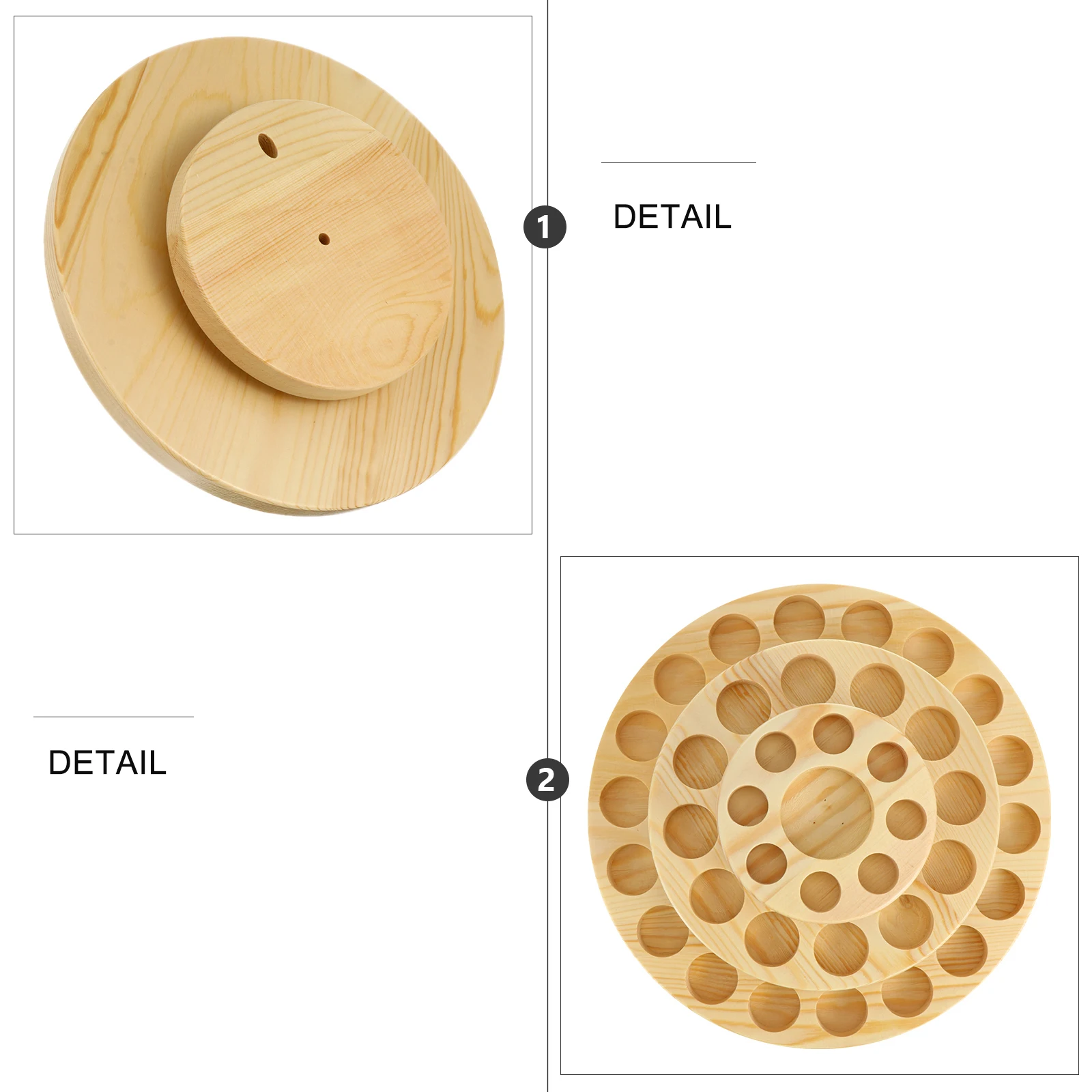 

Wooden Essential Oil Display Box 3 Tier Aromatherapy Storage Rack Compact Natural Wood Craftsmanship Nail Oil ganizer