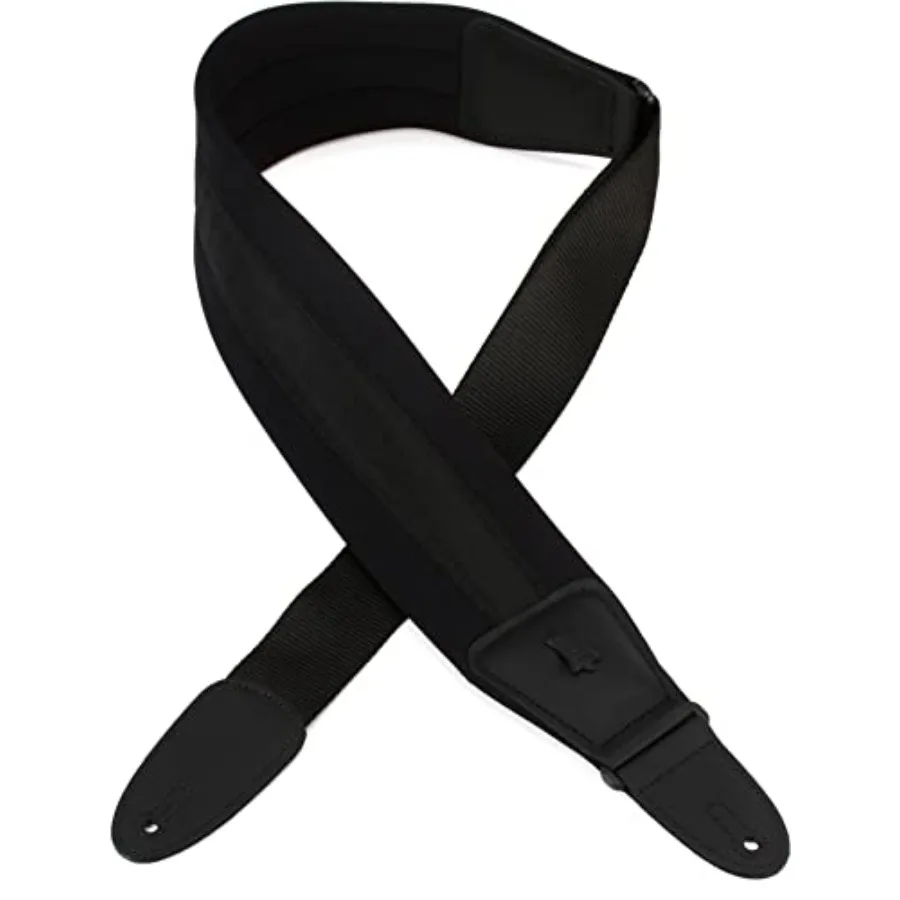 

Neoprene Padded Acoustic Guitar Strap 3-1/2-Inch Black for Live Performance and Practice Durable Comfortable Lightweight