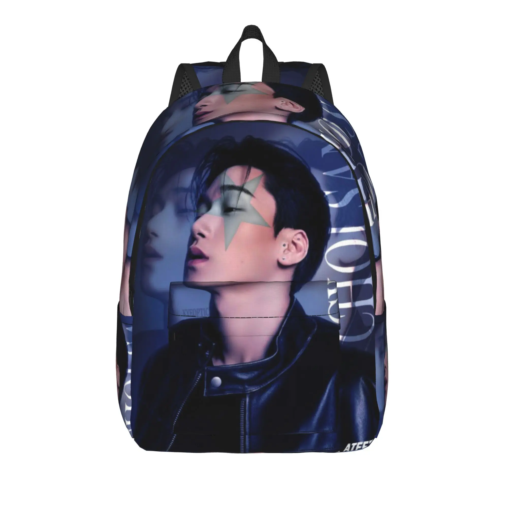 choi san bad ateezs Classical Backpack Sports High School Business  Daypack for Men Women Laptop Canvas Bags