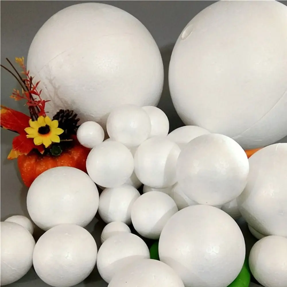 Mini 1cm 1.5cm 2cm 2.5cm 3cm 4cm White Foam Round Balls Mini Foam Balls Craft Decoration Christmas Ornaments Balls DIY Supplies