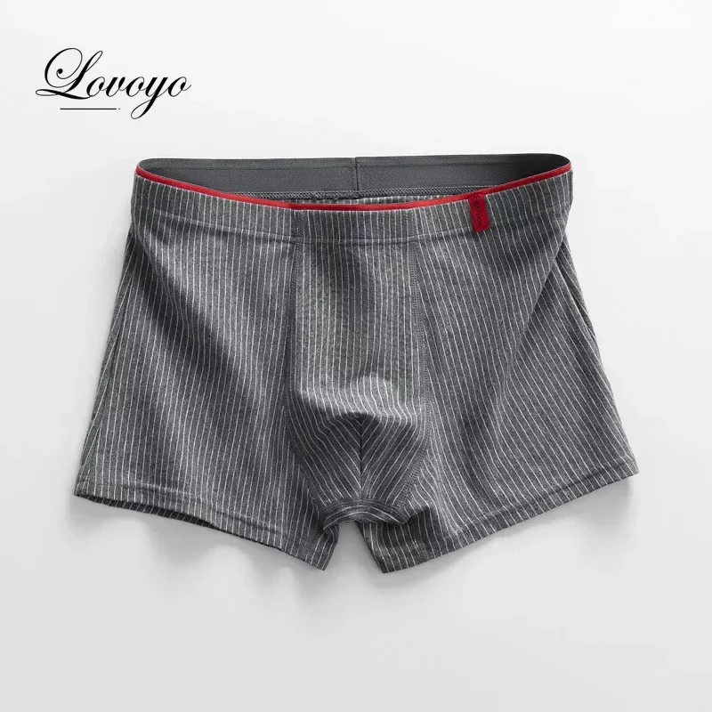 Men Panties Cotton Underwear Breathable Underwear Male Comfort Panties L-4XL Underpants Striped Boys Underwear