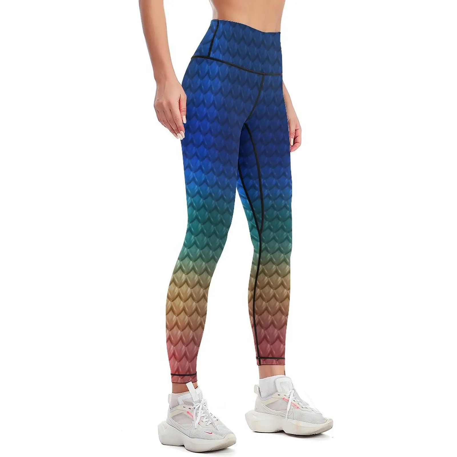 Neon Mermaid Leggings Legging sport sport legging gym clothing gym pants Womens Leggings