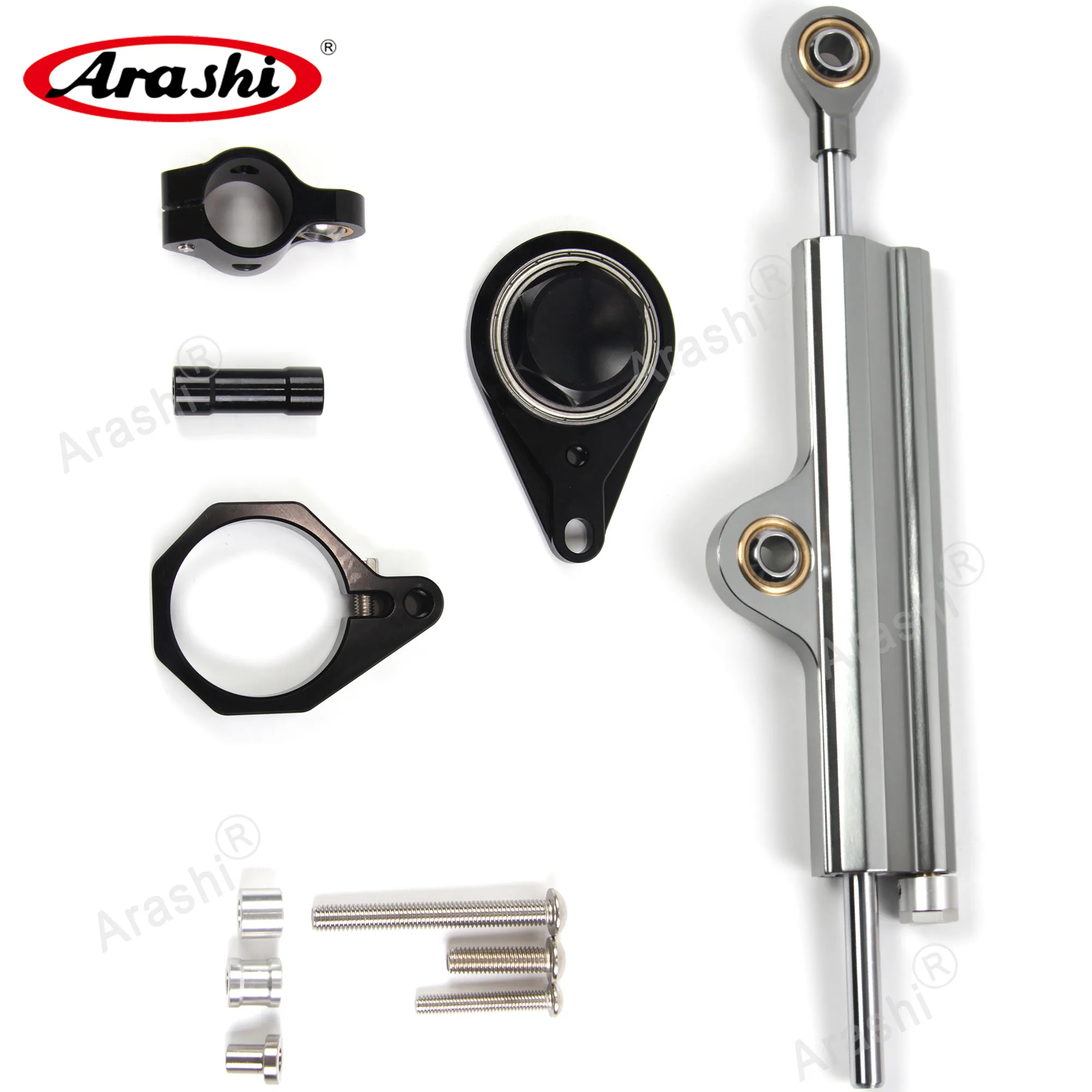 Arashi Steering Damper Stabilizer For Suzuki GSXR750 GSXR600 2008 2009 2010 GSXR 600 750 Brackets Mount Motor Accessories Parts