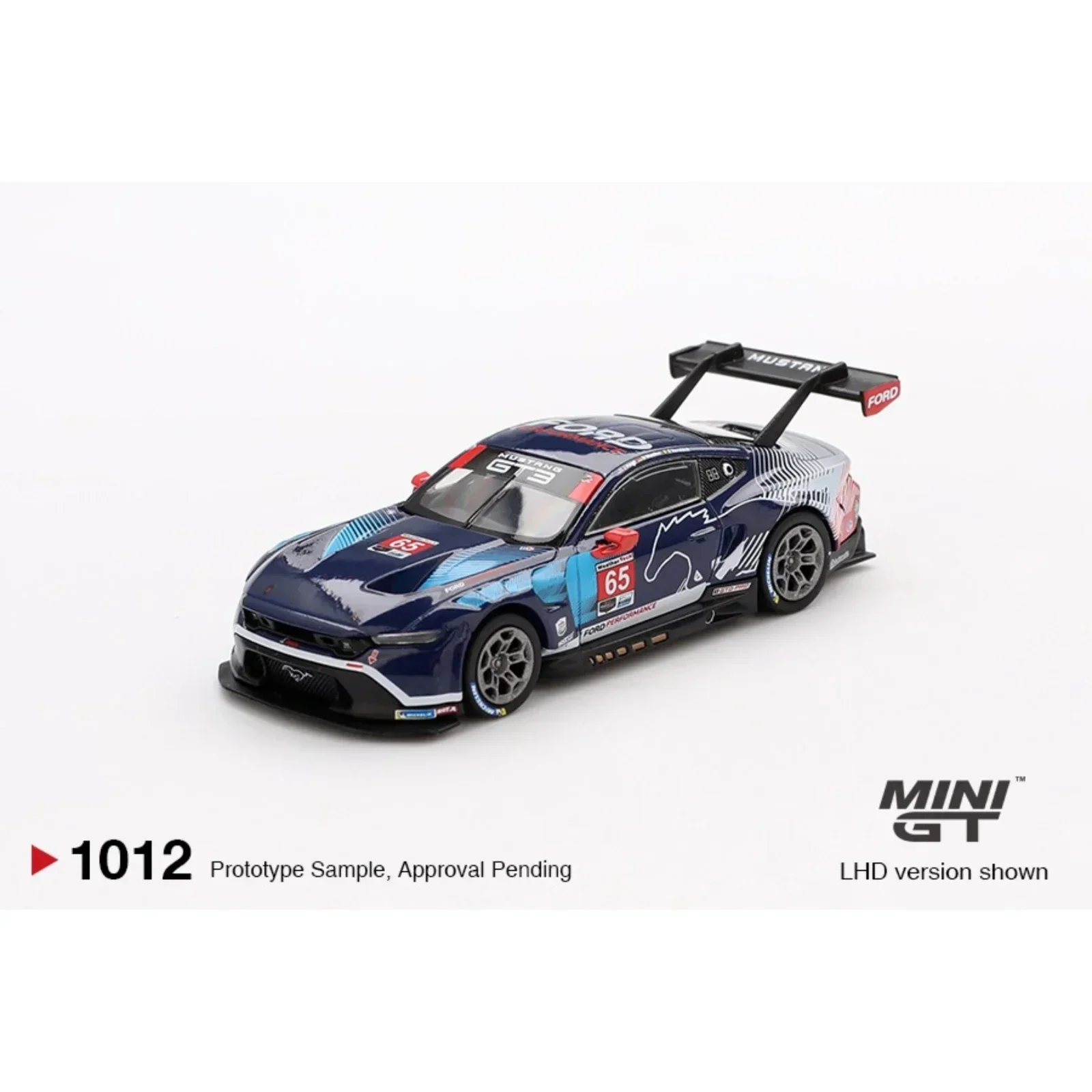 

Предпродажа MINIGT 1012 1:64 Ford Mustang GT3 # 65, литая под давлением модель автомобиля Ford Multimatic Motorsports, коллекция игрушек