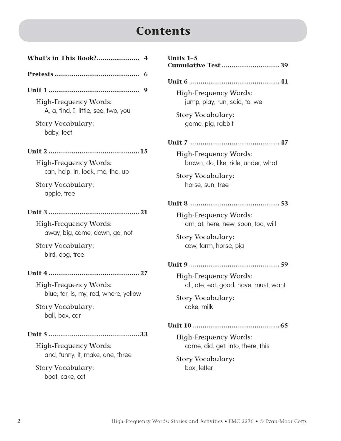 Evan-Moor High-Frequency Words: Stories and Activities, Level A Workbook,aged 5 6 7 8, English book 9781596732445