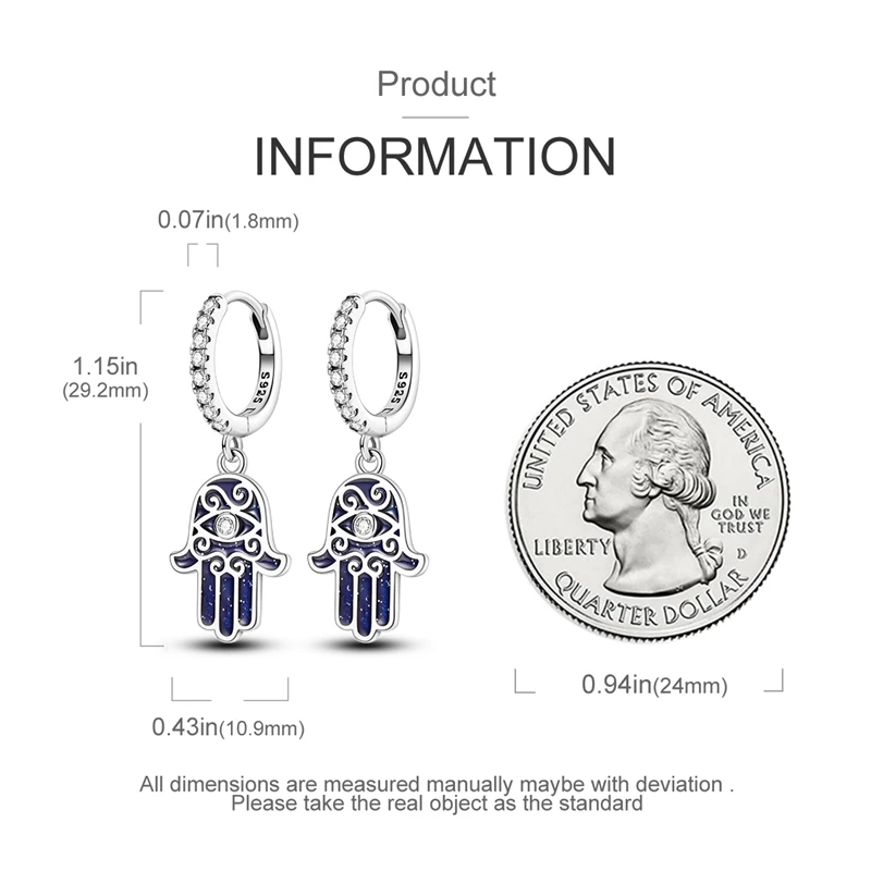 Charms Doppel-Creolen für Frauen, 100 % 925er Silber, kubischer Zirkon, Herz, Stern, Mond, Ohrringe, eleganter Geburtstagsschmuck, Geschenke – Detail 25