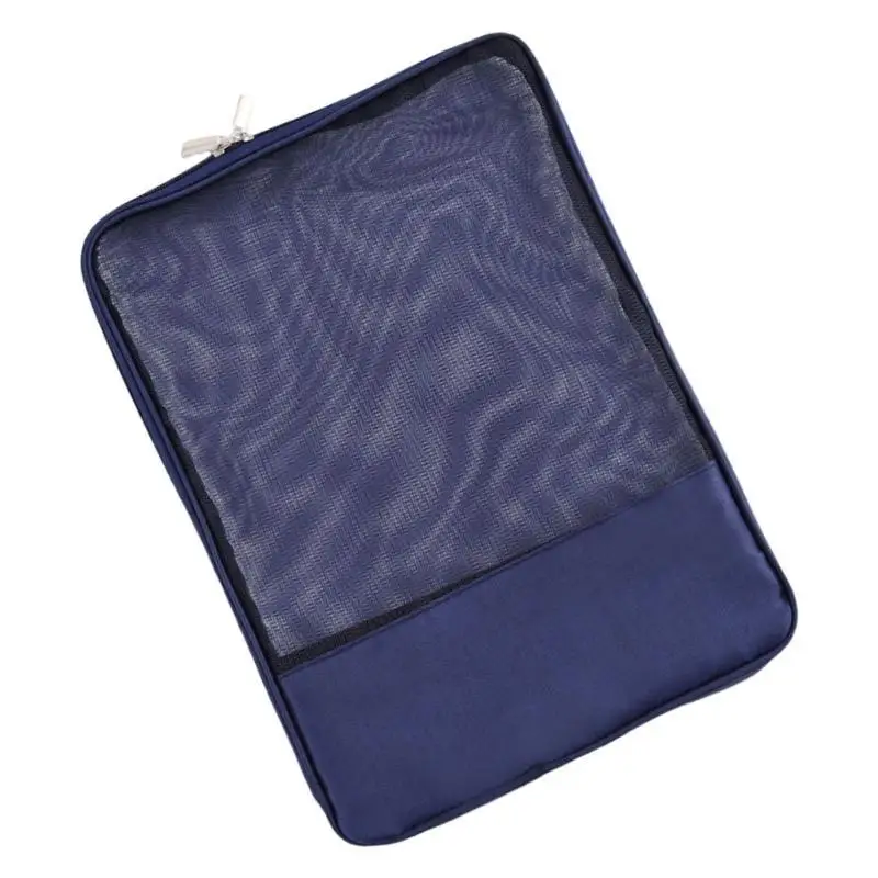 Zíperes saco pasta arquivo saco documentos reutilizável arquivo organizador malha zíperes bolsa