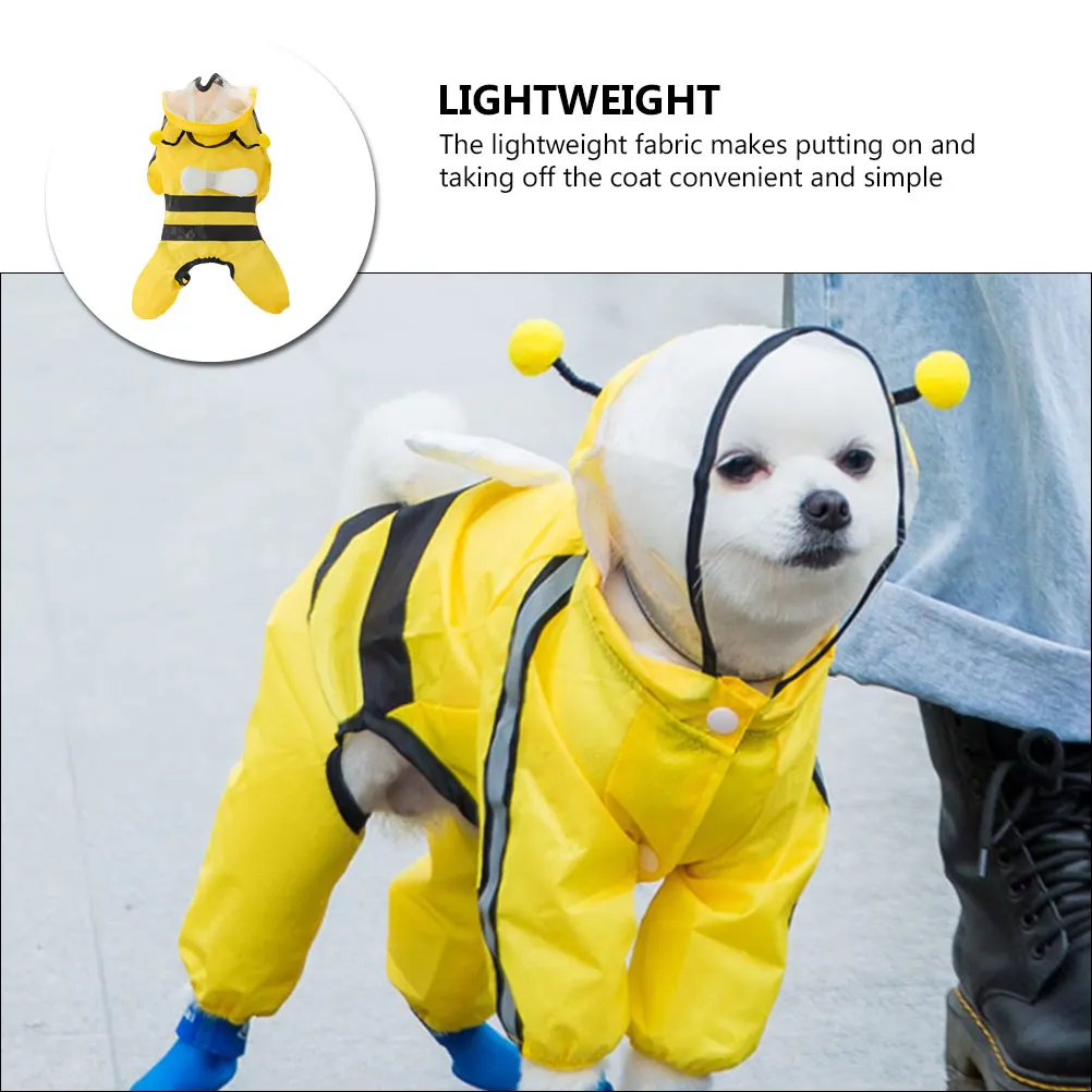 

Rain Coat Pet Raincoat Dog Gear Jacket for Dogs Waterproof Clothing Raincoats Hood