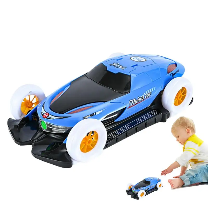 Toddler Electric Car Light Up Toys 360 Degree Rotating Car Toys With Music Colorful Small RC Drift Car Light Bright Toy For