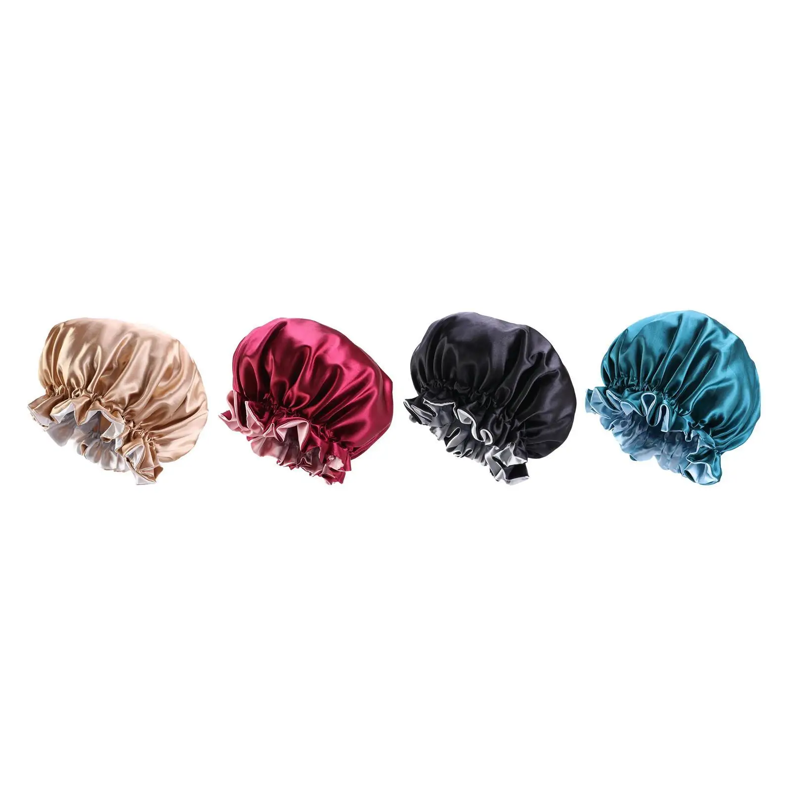 

Satin Bonnet Cap Night Sleep Hat Reversible Double Layer Head Wrap for Women Braids, Dreadlocks Long Curly Hair