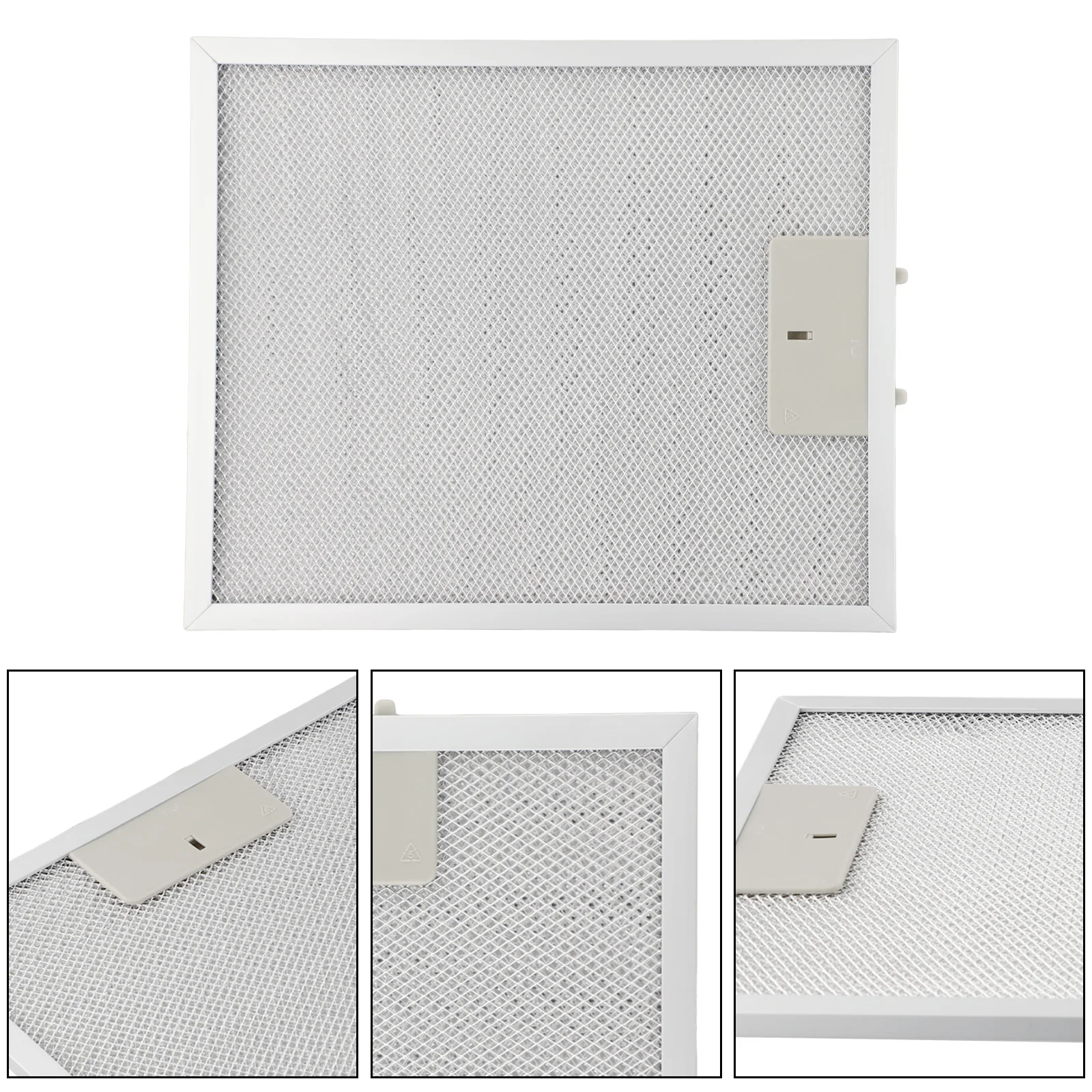 Aço inoxidável Fogão Hood Filtros, Metal Mesh Extrator, Ventiladores De Exaustor, Casa Cozinha Ventilador, Prata, 300x254x9mm