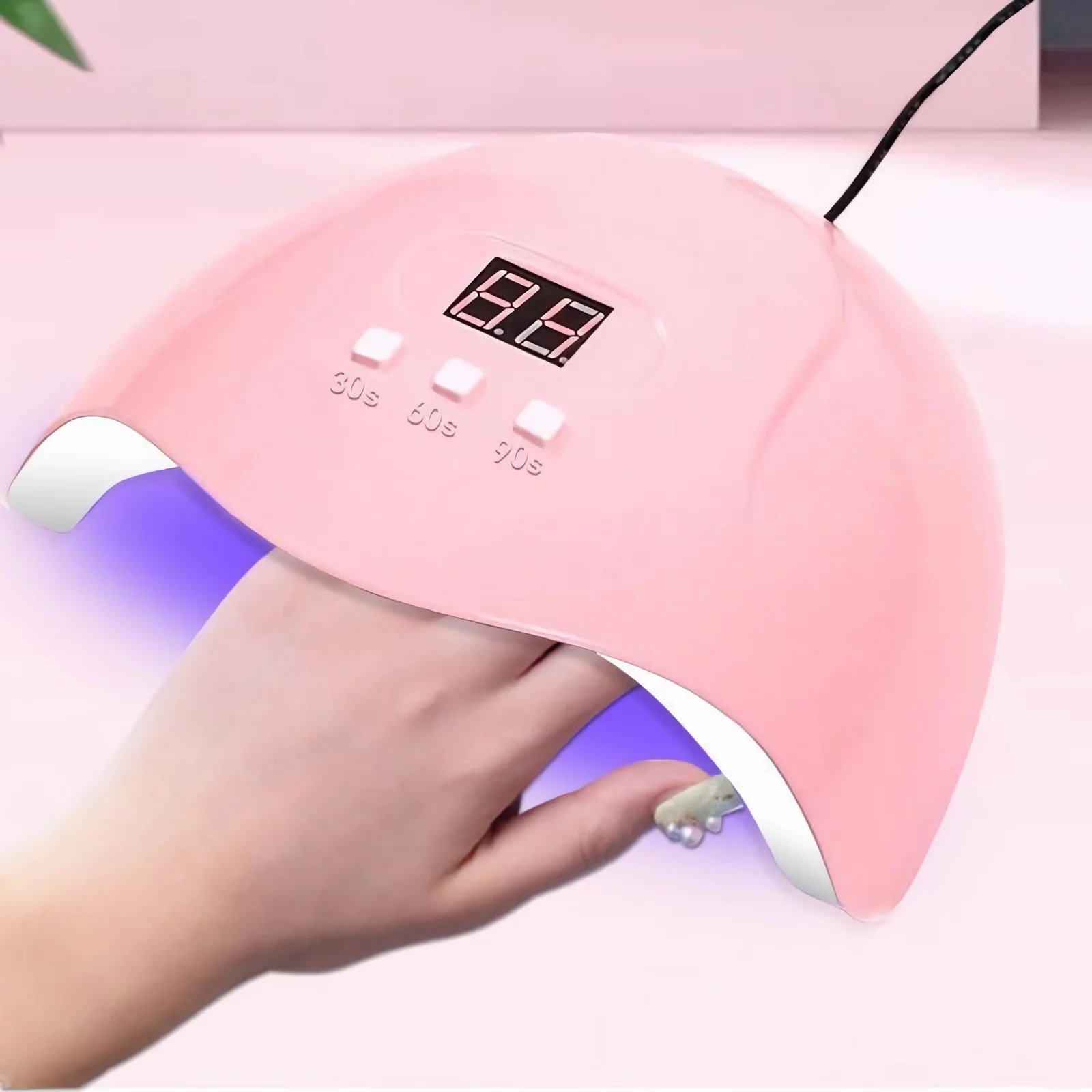 YIKOOLIN 5-In-1 Nail Lamp Set USB Professional UVLED Nail Lamp Nail Polisher Nail Pen Manicure Tools Acrylic Starter Set