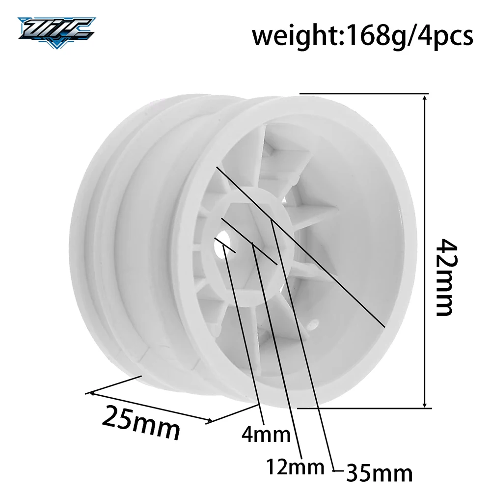 Plastic 42mm Racing Wheel Set, 4PCS For Tamiya M03 M04 M05 XM01 MJX 14303 14304 53341 RC Car Upgrade Parts