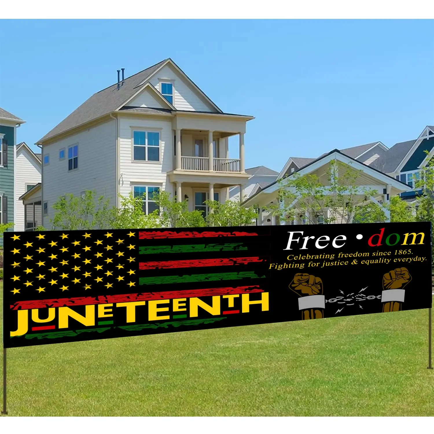 Happy Juneteenth Banner June 19th Independence Day Freedom Day Decor African Afro American Festival Celebration Supplies Banners