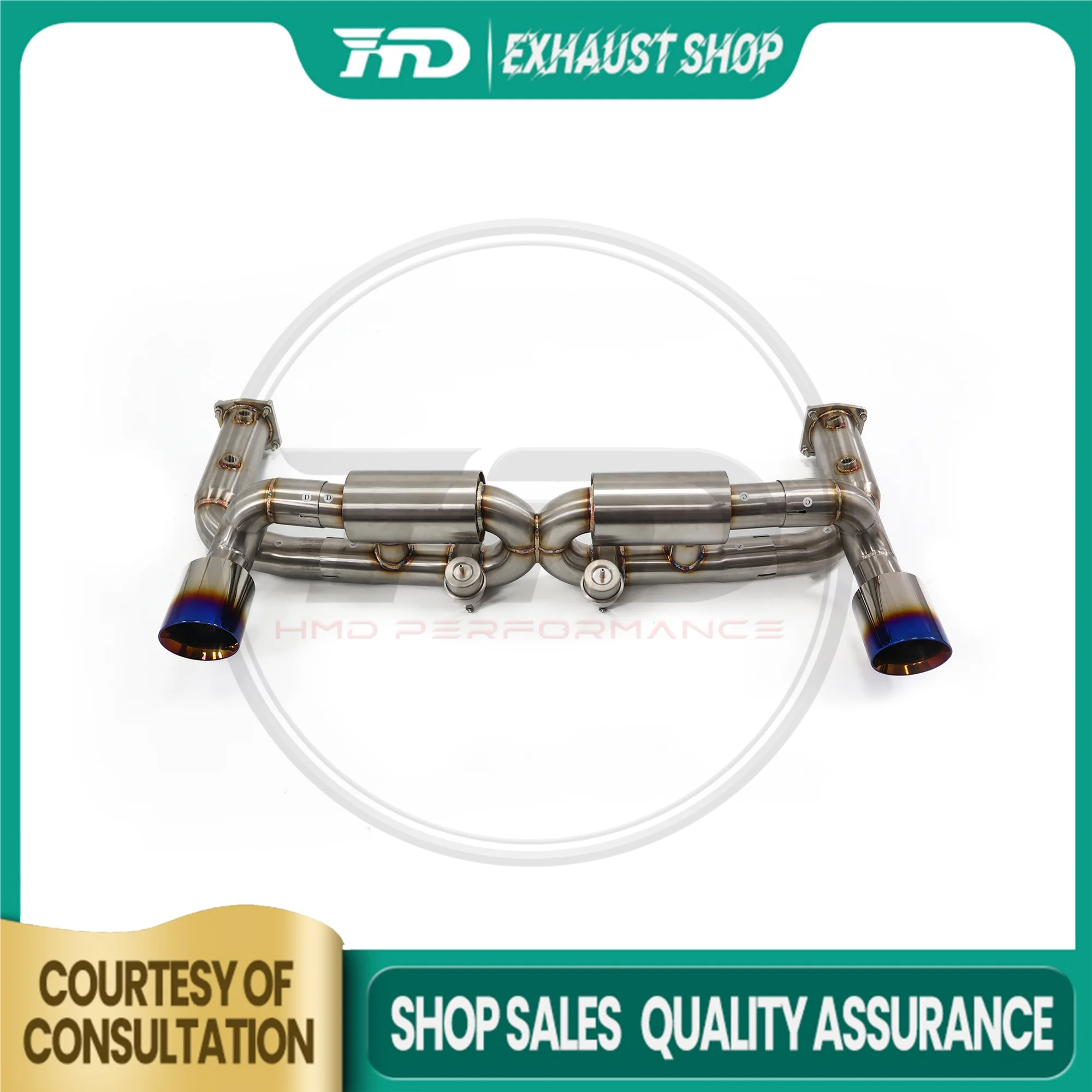 

HMD Catback for Porsche 911 996 Turbo 3.8T Exhaust System Stainless Steel Performance Muffler Valve Pipe Tips Car Accessories