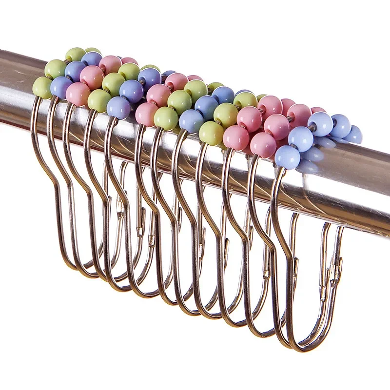 

5 шт., кольца для карнизов из нержавеющей стали, крючок для занавески для душа, вешалка для окон, фурнитура, аксессуары для ванной комнаты