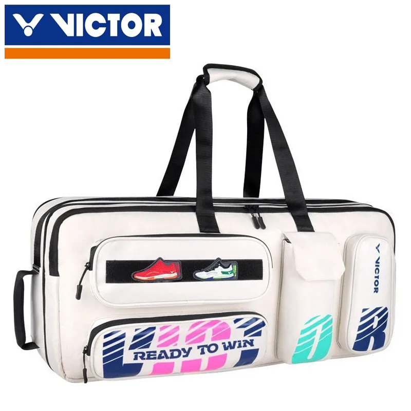 VICTOR Badminton Bolsa de Raquete de Grande Capacidade, Sacos Retangulares de Competição, Multi Funcional, Bolsa de Raquete Esportiva, Bolsas de Tênis, BR3632