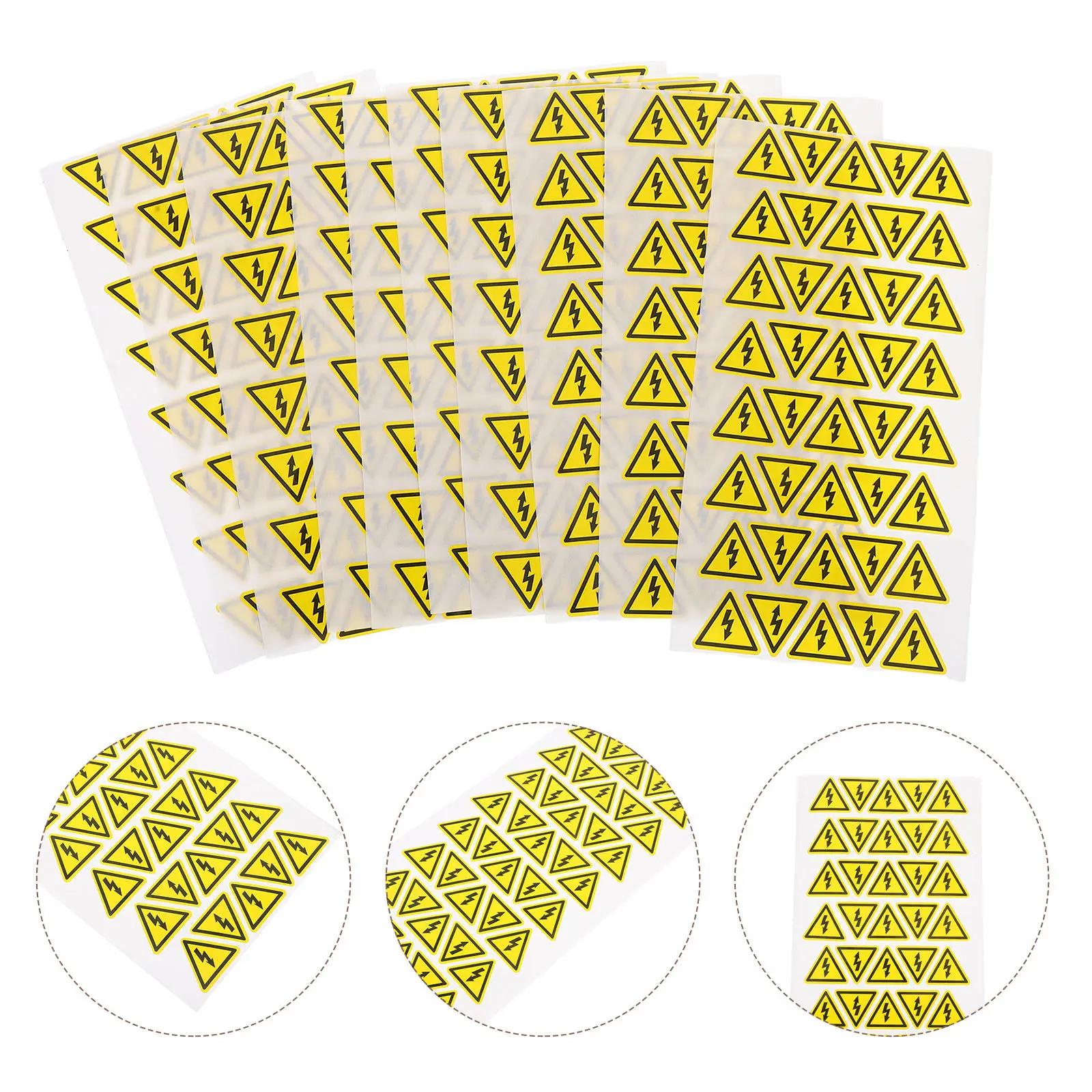 400-pecas-de-adesivos-de-aviso-de-cuidado-etiquetas-de-perigo-eletrico-em-triangulo-amarelo-autoadesivos-a-prova-d'agua-faceis-de-remover-decalques-de-seguranca