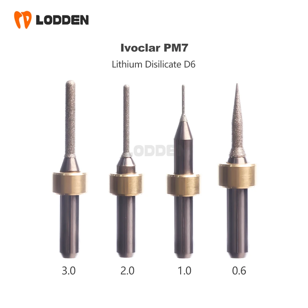 Ivoclar PM7 أزيز طحن الأسنان طحن الليثيوم ديسيليكات D5 عرقوب 49 مللي متر طول القاطع كوب سيراميك 0.6/1.0/2.0/3.0 مللي متر القواطع