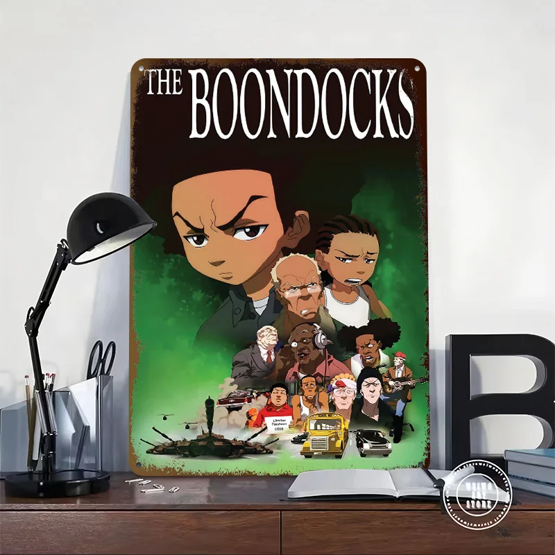The Boondocks Metal Poster Customized Wall Art Retro Vintage Metal Tin Signs for Modern Home Decoration Luxury Room Ornaments