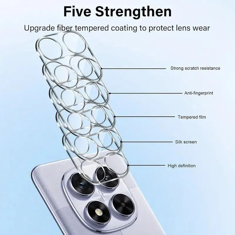 샤오미 레드미 노트 14 13 프로 플러스 + 4G 5G 카메라 강화유리 커버 풀 프로텍션용 3개 클리어 3D 렌즈 프로텍터