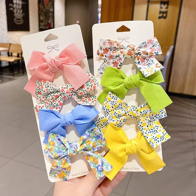

Children's Bow Hair Clip Girl's Floral Hair Accessory Cute Baby Side Clip Princess Hair Clip Student Headpiece Accessory