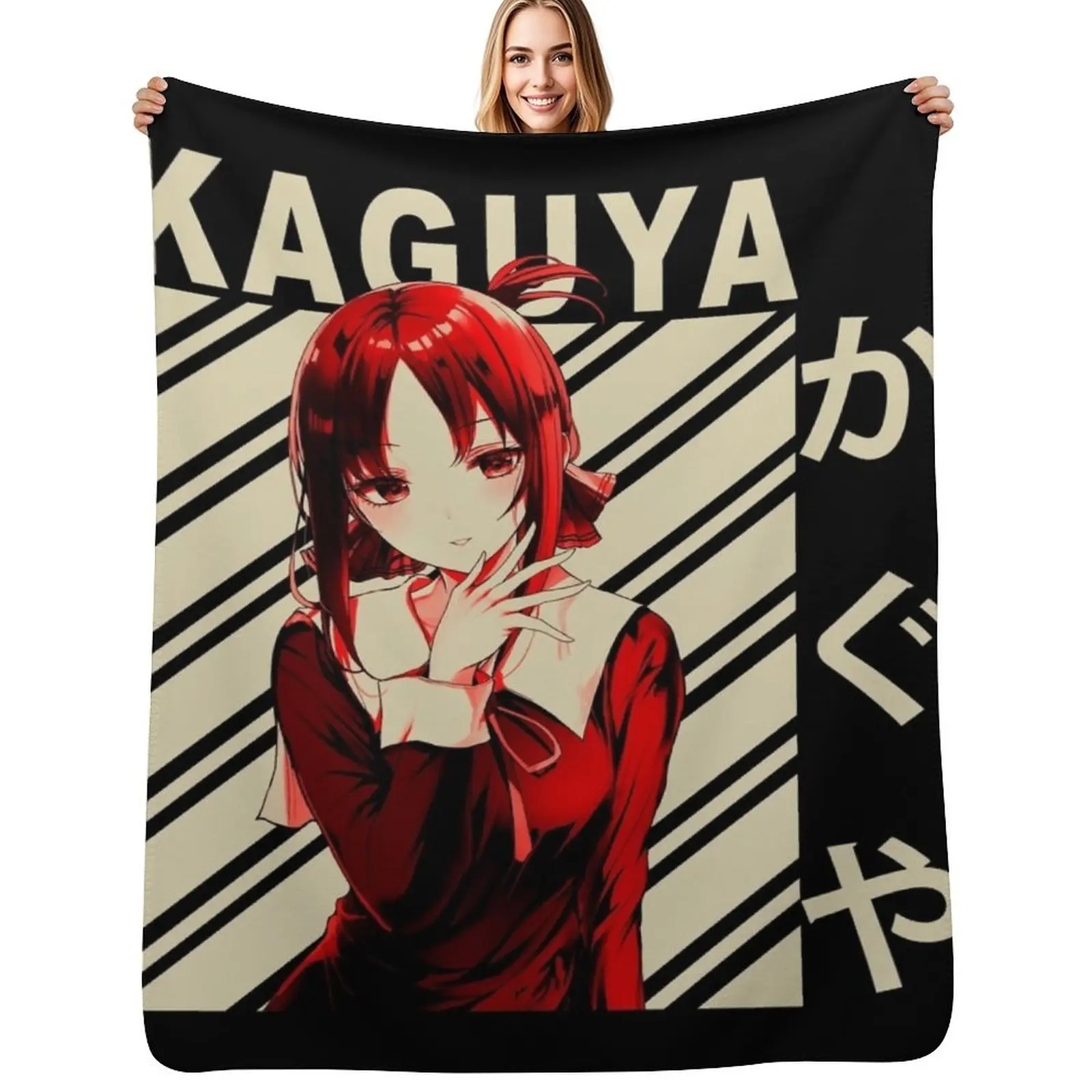kaguya shinomiya - Vintage Art Throw Blanket Bed linens heavy to sleep Decoratives sofa bed Luxury Brand Retros Blankets