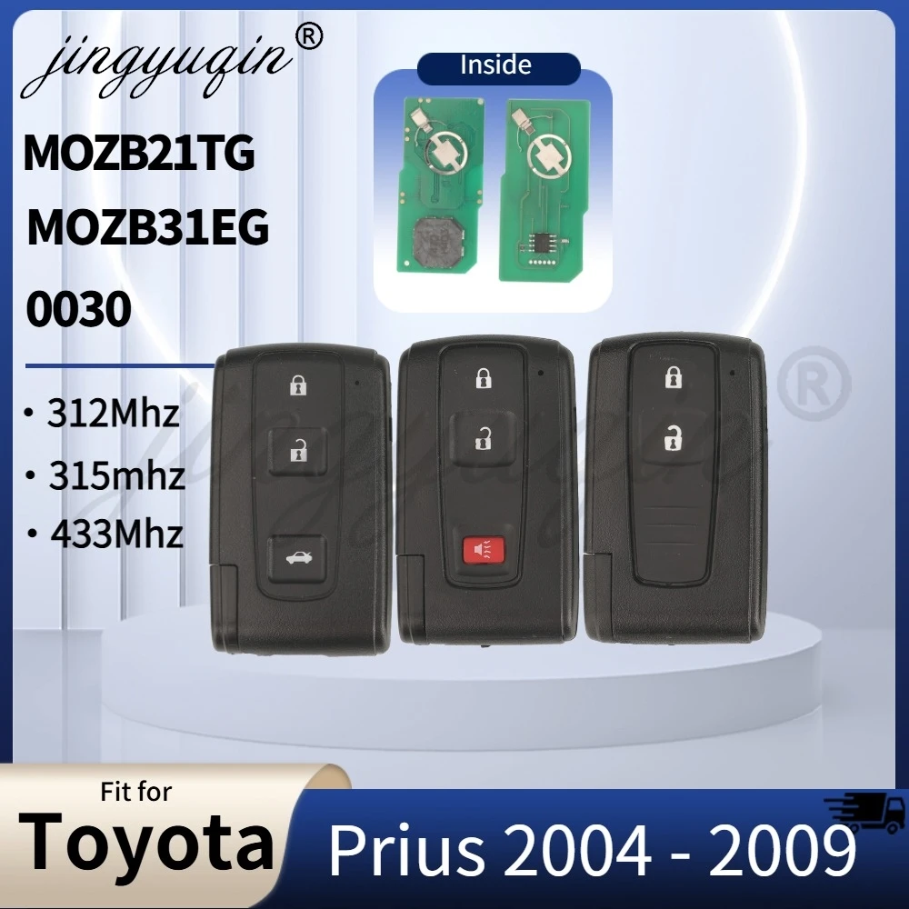 

Автомобильный ключ дистанционного управления для Toyota Prius 2004-2009 Smart Keyless Go Prox Fob 4D B9 Chip 312/315/433 МГц MOZB21TG MOZB31EG 0030