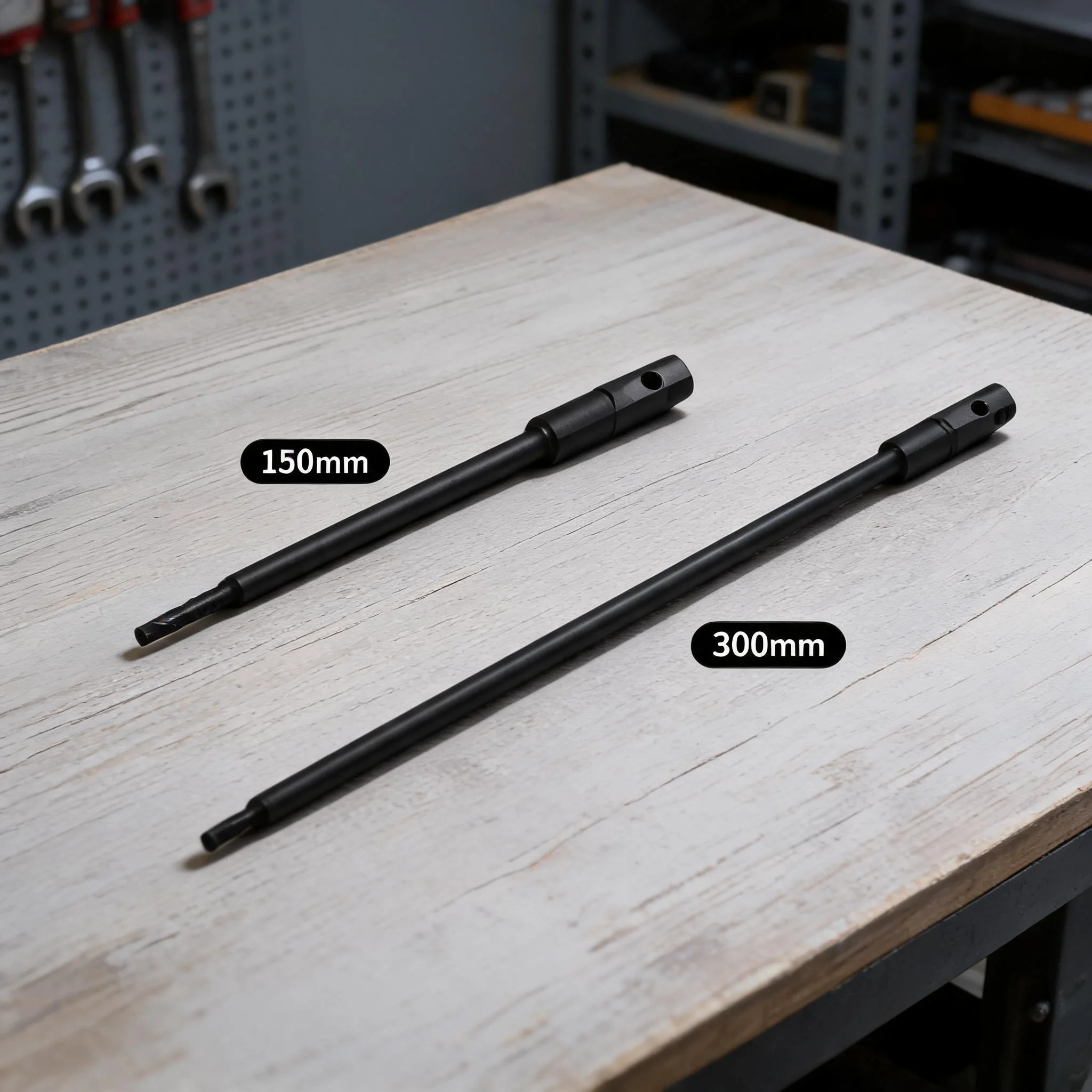8 Piece Hex Shank Extension Rod Set Dual Length Bars H1.5-H6 Bits For Impact Driver Screwdriver Tight Space Hand Tool Kit Black
