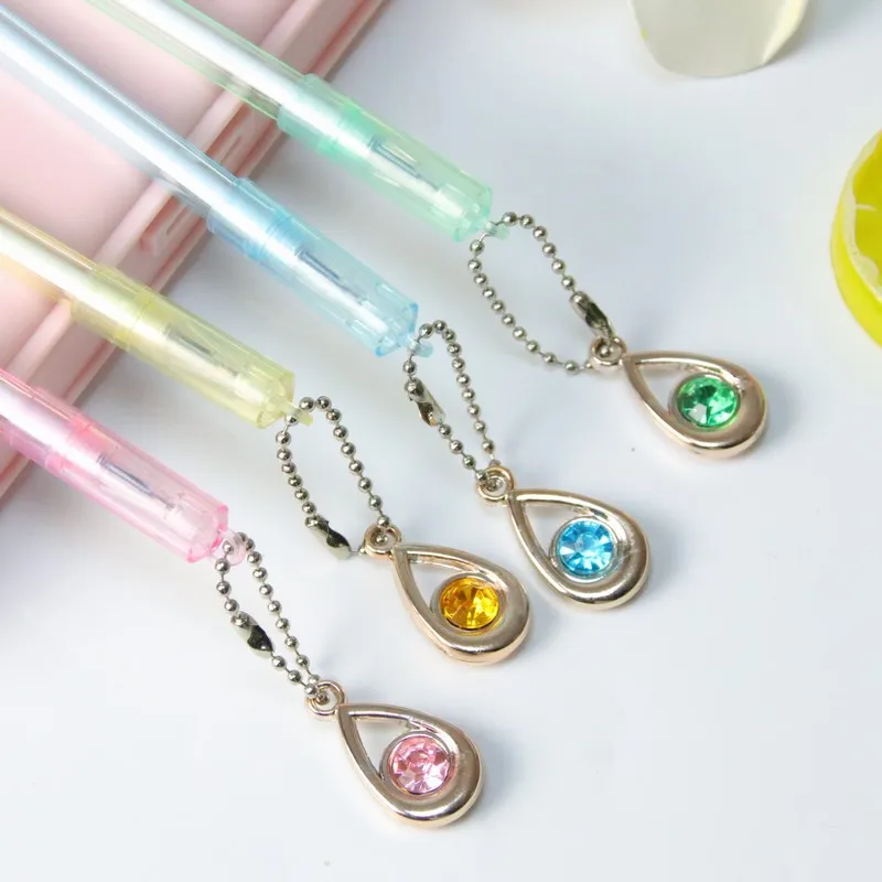 

50PCS Korean Girls' Heart Droplet Gem Pendant Small Fresh and Cute Student Exam Signature Pendant Pendant Pendant