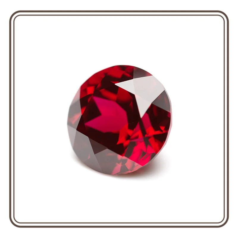 Laborgezüchteter Rubin Runder Schliff Lose Edelsteine Taubenblutrot Charm-Perlen Mode für DIY-Schmuck Wählbar mit Zertifikat – Detail 3