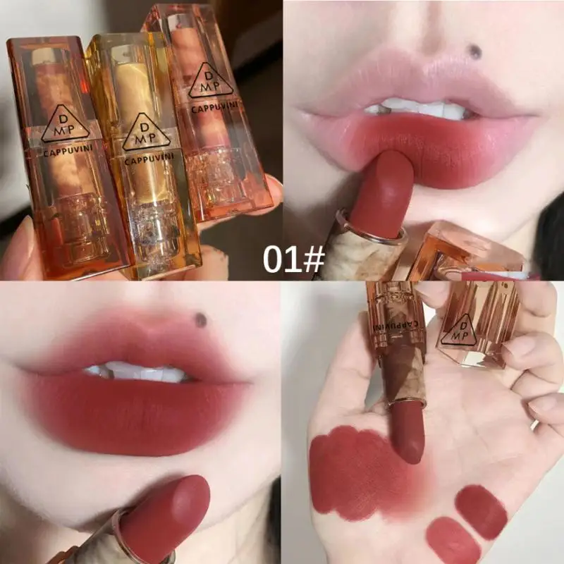 Rouge à lèvres séduisant, audacieux, sexy, scontexté, crémeux, longue durée, maquillage pour femmes, cosmétiques, rouge-marron, allure inoubliable