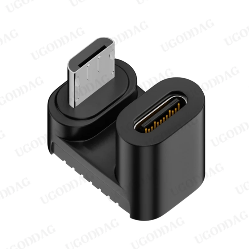 USB tipo C fêmea para Micro USB conector do adaptador macho, carregador para Xiaomi, Huawei, Samsung, 90 graus, 180 graus