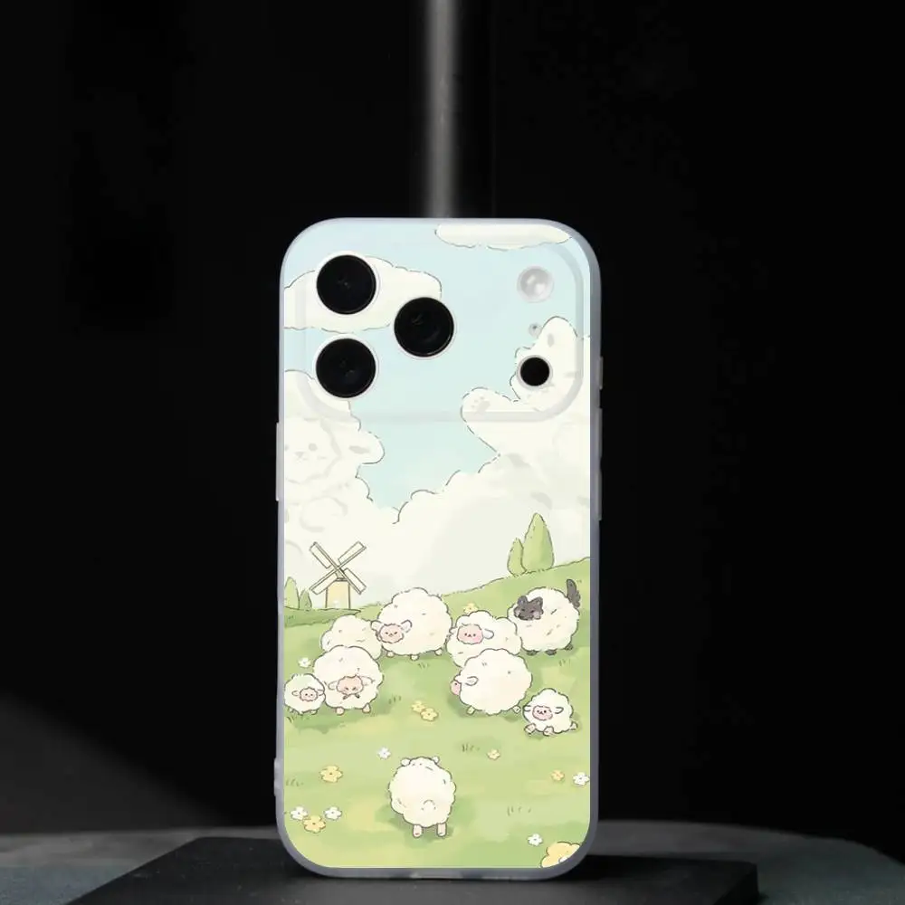 Cartoon C-Cute Sheep-P für iPhone 17,16,15,14,13,12,11,Pro,Max,Plus,Mini,SE4,E magnetisch für Magsafe Wireless Charging Phone Case