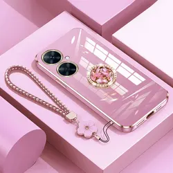 Redmi 13C 5G Case with Lanyard,Luxury Diamond Holder Case For Xiaomi Redmi 13C 12C A3 12 10 5G Cover Cases Redmi13C Stand Ring