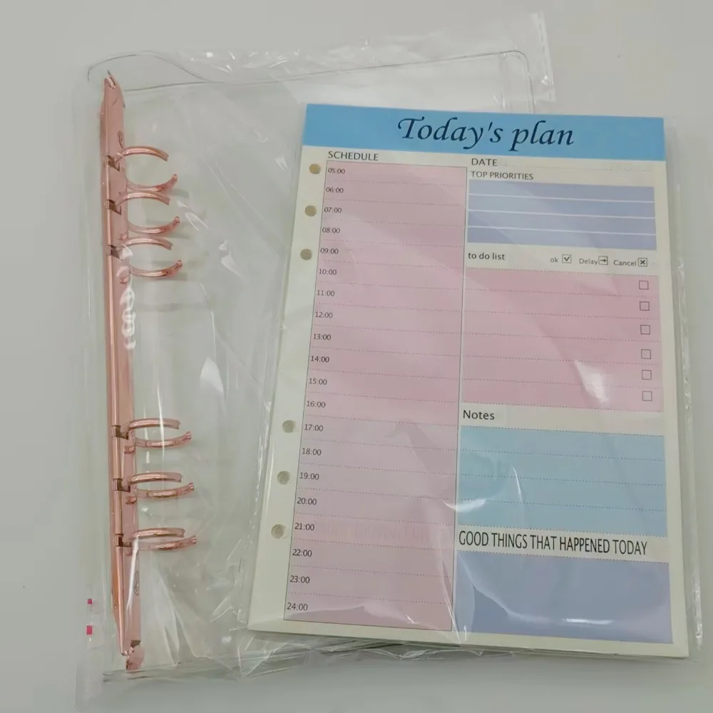 1 st Planner Agenda A5 losbladige Notebook Bindmiddel Schema's Dagelijks Plan Takenlijst Kladblok 100 Pagina's Kantoor Schoolbenodigdheden