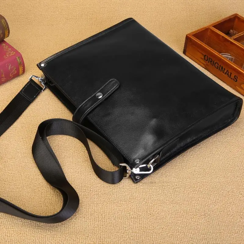 Cow Leather Shoulder Bag For Men Male A4 Genuine Leather Briefcase Bag Business Clutch Bags Envelope Bag Men Crossbody Bags