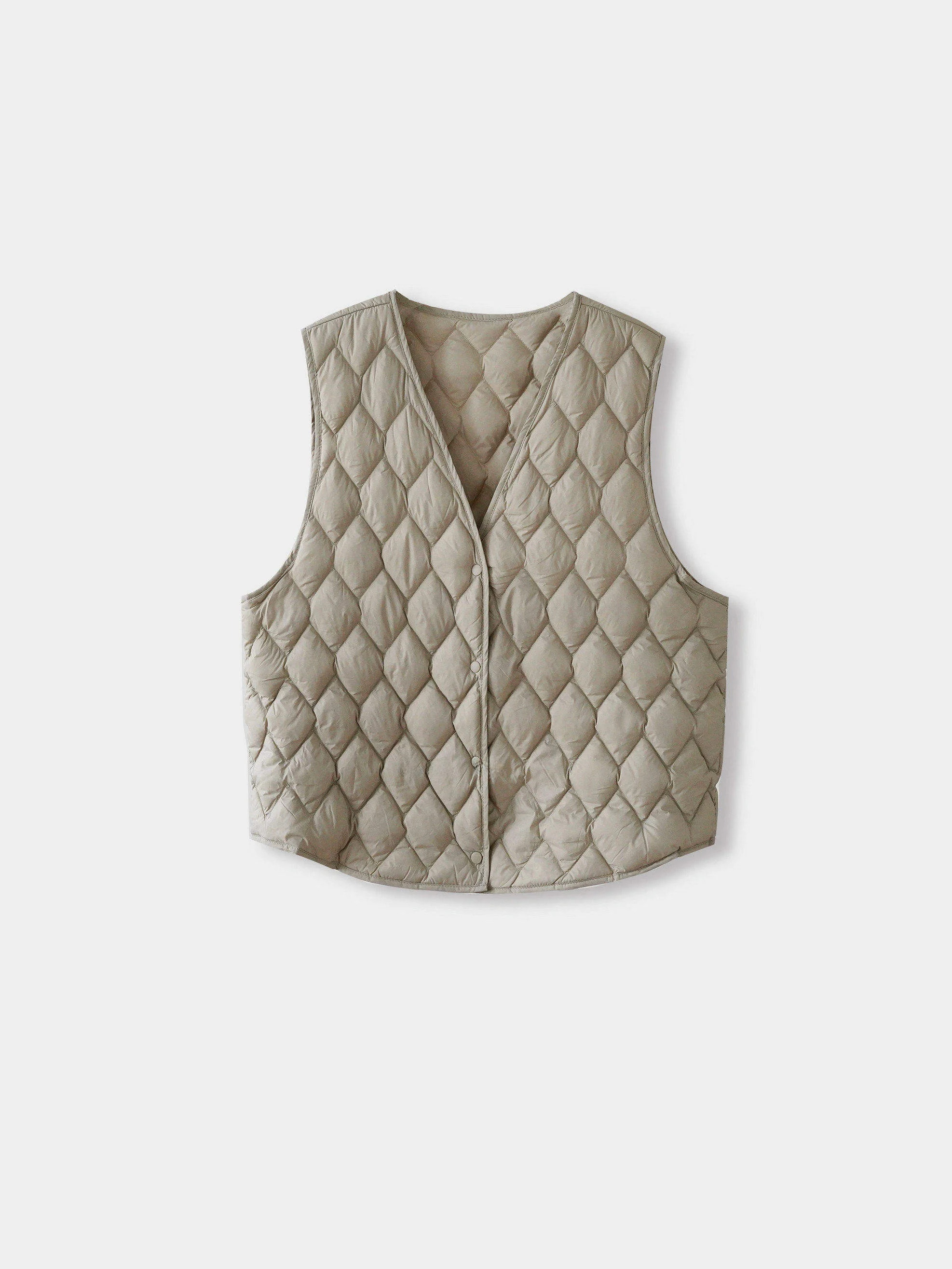

New National Stand White Du down Vest ort Lightweight V-Ne Warmth Inner Wear for Women Winter Layering Base Layer