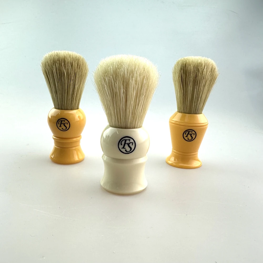 FS-22mm Natural Boar Bristle Shaving Brush, Cream/Butterscotch Color Handle, Cleaning Shave Neck Barber, Best Gift for Smart Men