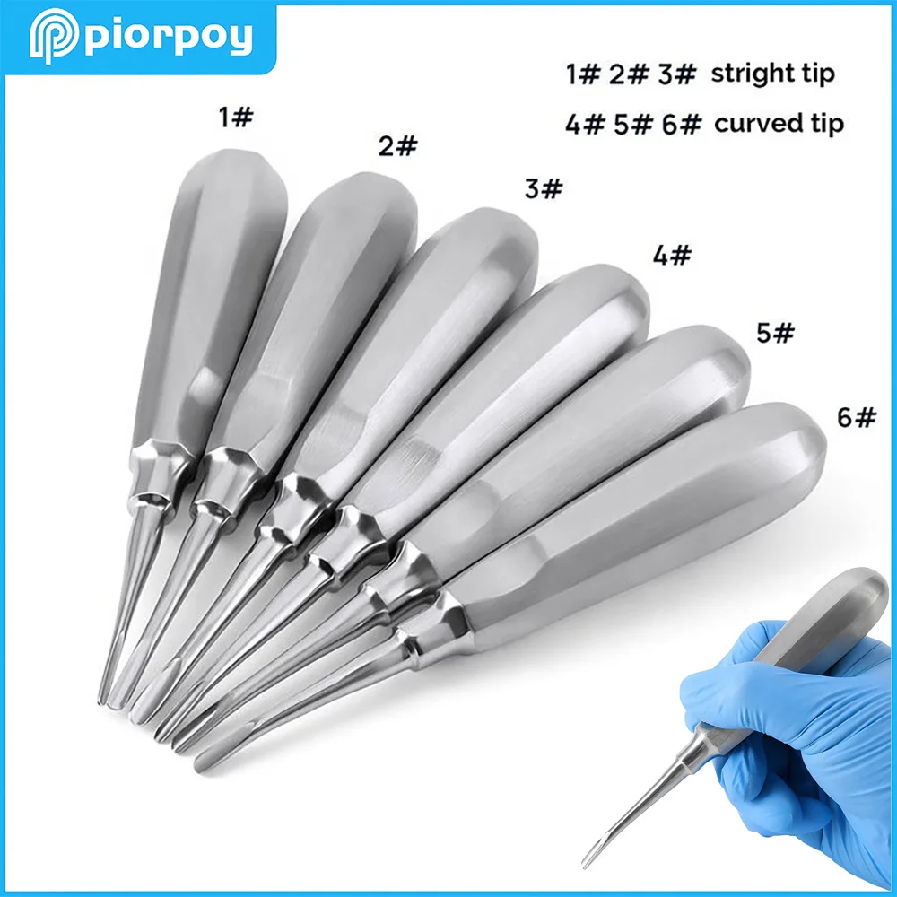 

PIORPOY 1Pcs Dental Extraction Elevator Stainless Steel Tooth Dentist Instruments Tools Elevator Minimally Invasive Lab Dropship