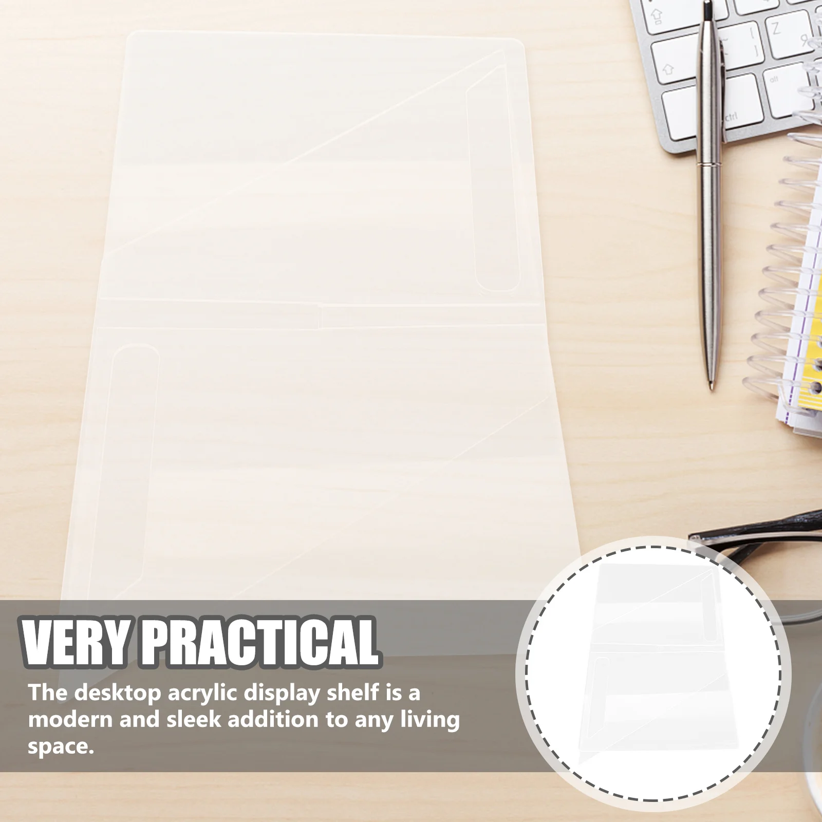 

Acrylic Book Stand Transparent Desktop Display Shelf For Books Magazines Recipes Kitchen Reading Organizer Holder Stand