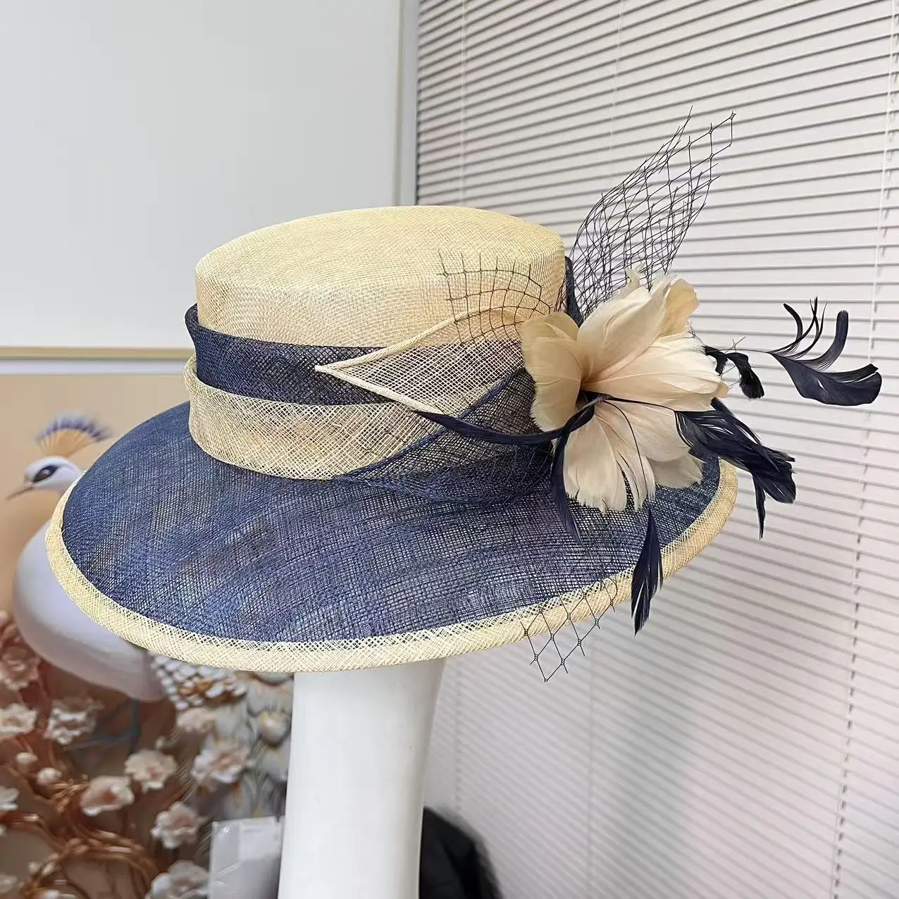 

French Hat for Women, Socialite Hepburn Fisherman Hat, Fashionable Hat, Elegant Flower Sunshade, Sun Protection Basin Hat