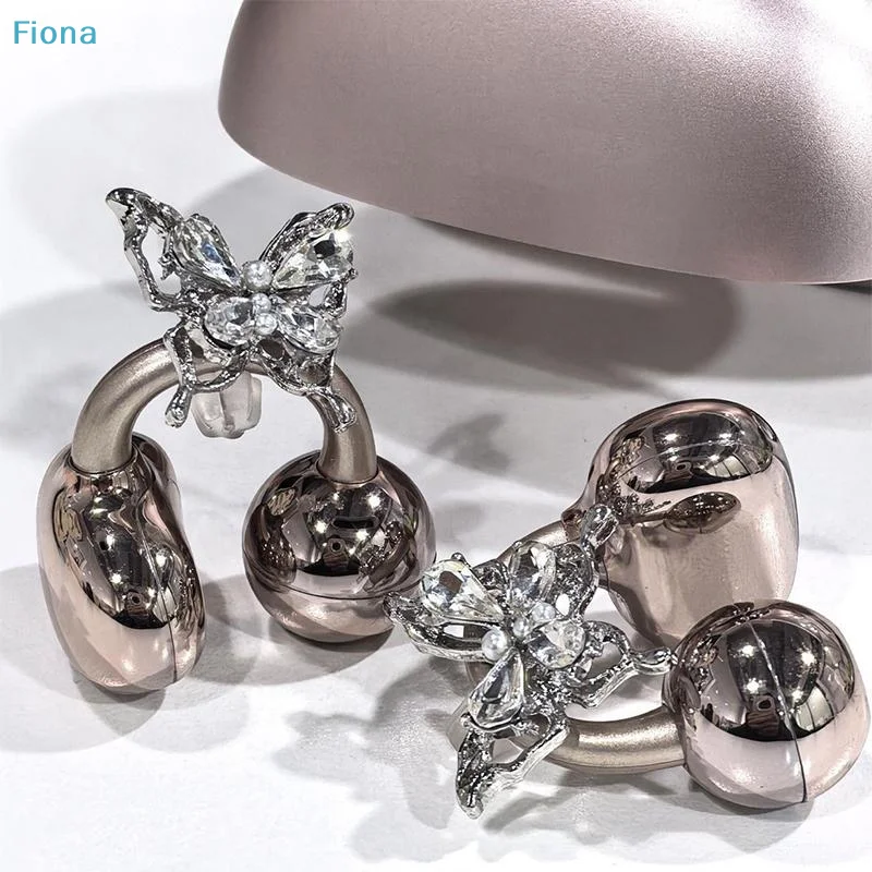 ✔Earrings For Ear Clip Earphone Butterfly Beaded Shining Decorations Beautiful Earphone Accessories